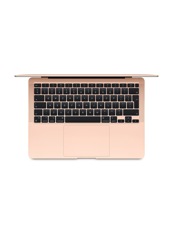 Apple MacBook Air (2020) Laptop, 13.3" Retina Display, Apple M1 Chip 8-Core, 256GB SSD, 8GB RAM, 7-Core GPU, EN KB, macOS Big Sur, MGND3ZS/A, Gold, Middle East Version