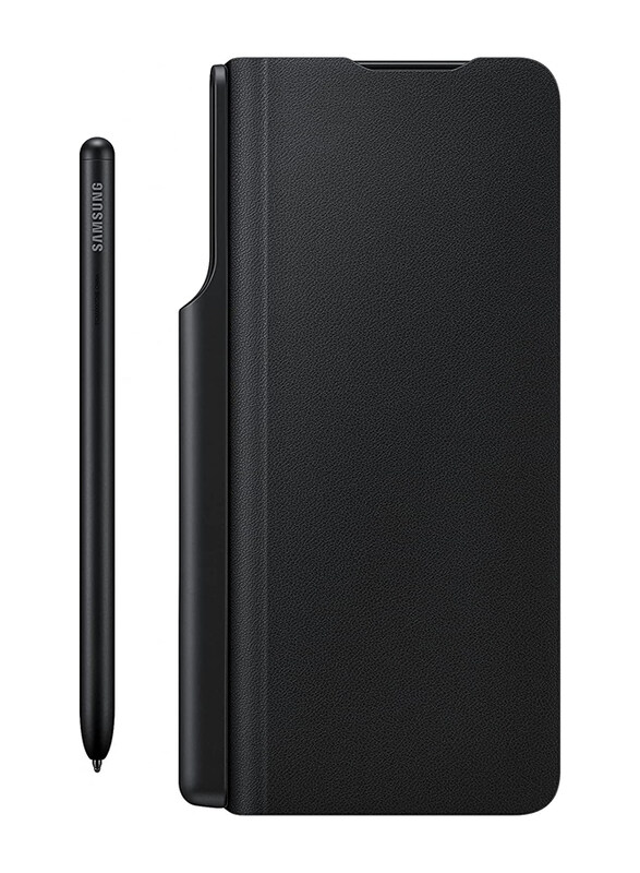 

Samsung Galaxy Z Fold3 5G Leather Flip Tablet Cover with S Pen, EF-FF92PCBEGWW, Black