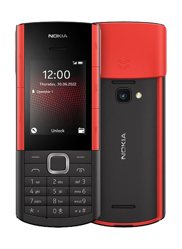 Nokia 5710 Xpressmusic 128MB Black/Red, 48MB RAM, 4G LTE, Dual Sim Smartphone, Middle East Version