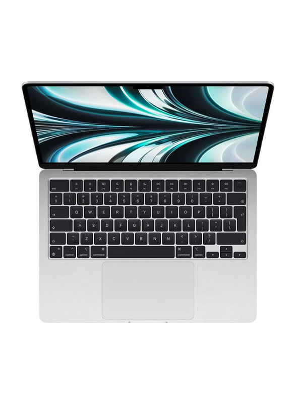 Apple MacBook Air (2022) Laptop, 13.6" Liquid Retina Display, Apple M2 Chip 8-Core, 256GB SSD, 8GB RAM, 8-Core GPU, EN KB, macOS, MLXY3ZS/A, Silver, Middle East Version