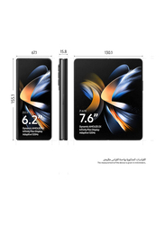 Samsung Galaxy Z Fold 4 512GB Phantom Black, 12GB RAM, 5G, Dual Sim Smartphone, Middle East Version