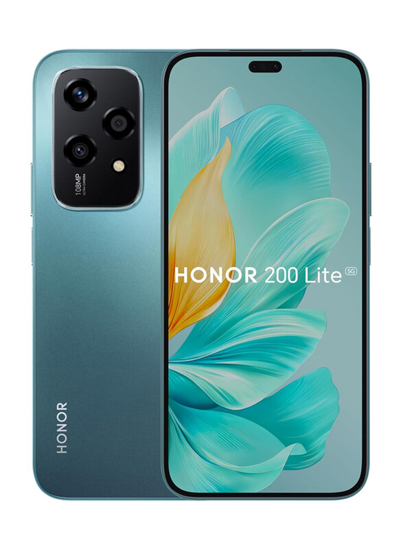 

Honor 200 Lite 256GB Cyan Lake, 8GB RAM, 5G, Dual Sim Smartphone, UAE Version