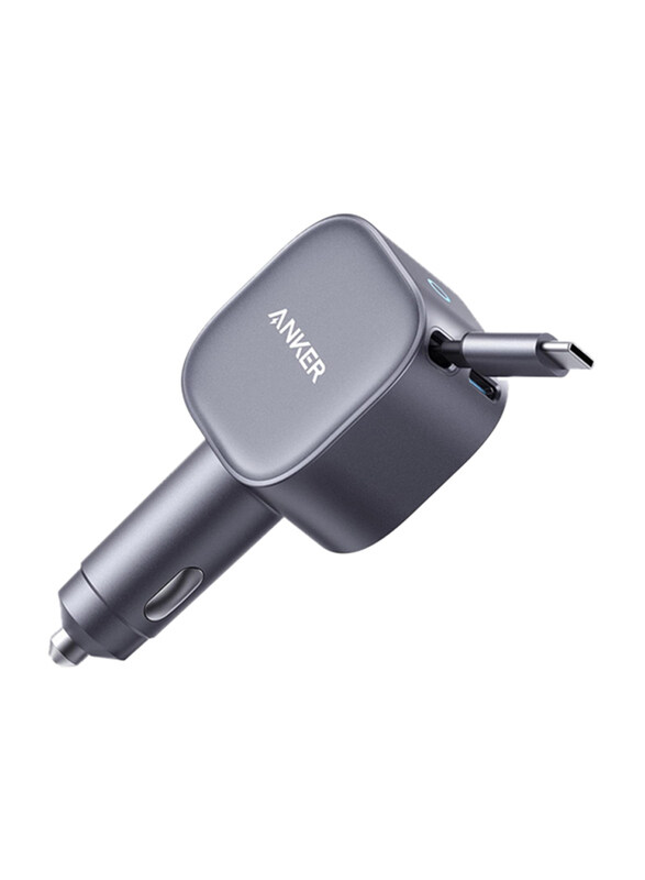 

Anker Max Ultra USB-C Car Charger with Built-In Retractable Cable, 75W, Black
