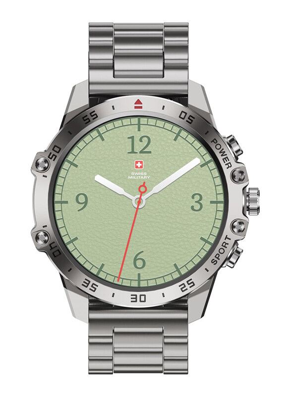 

Swiss Military Dom 5 1.43-inch Smartwatch, Silver Frame & Steel Strap