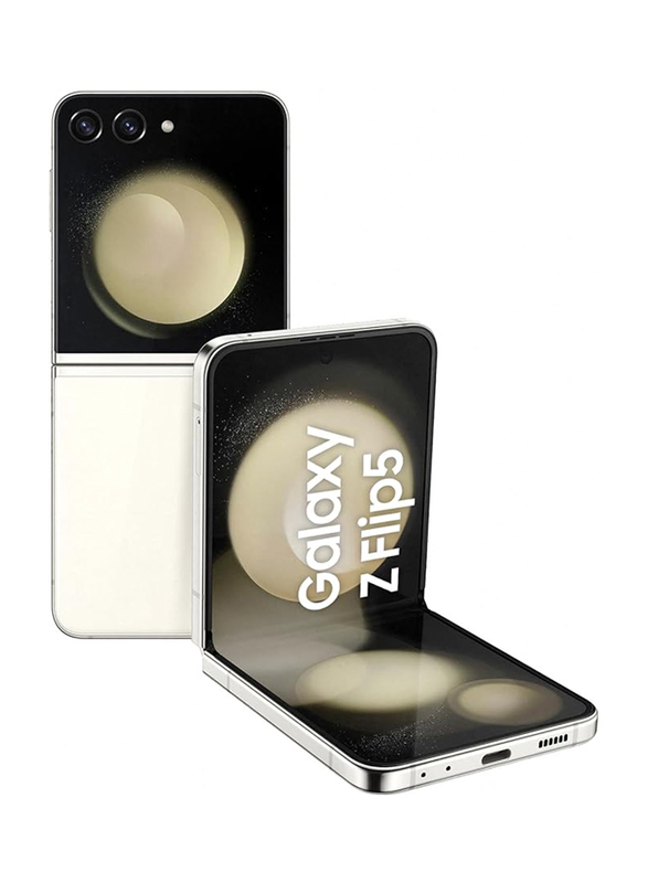 Samsung Galaxy Z Flip5 256GB Cream, 8GB RAM, 5G, Single Sim Smartphone, UAE Version