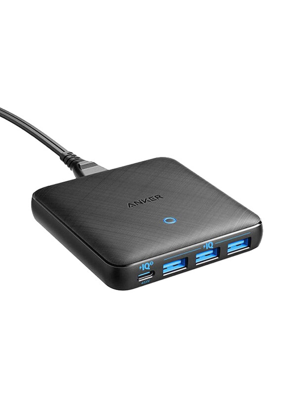 

Anker UK Wall Charger with Lightning to USB Data & Charge Cable, 65W, Black