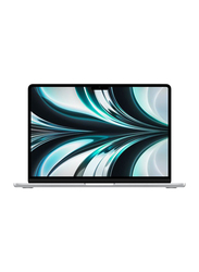 Apple MacBook Air (2022) Laptop, 13.6" Liquid Retina Display, Apple M2 Chip 8-Core, 512GB SSD, 8GB RAM, 10-Core GPU, EN KB, macOS, MLY03, Silver, International Version