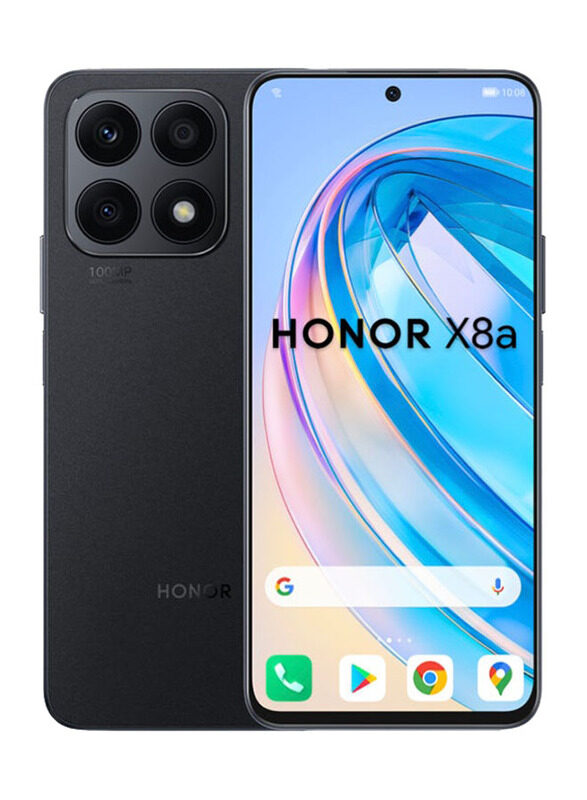 

Honor X8a 128GB Midnight Black, 8GB RAM, 4G LTE, Dual Sim Smartphone, Middle East Version