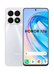 Honor X8a 128GB Titanium Silver, 8GB RAM, 4G LTE, Dual Sim Smartphone, Middle East Version