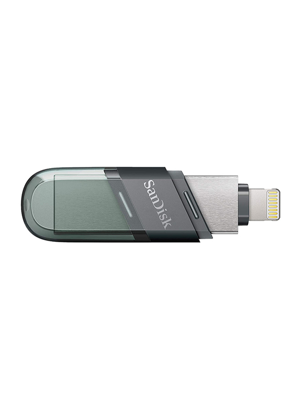 SanDisk 128GB iXpand Flash Drive Flip, USB 3.1, SDIX90N-128G-GN6NE, Black