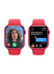 Apple Watch Series 9 - 41mm M/L Smartwatch, GPS, MRXH3, Red Aluminum Case with Red Sport Band
