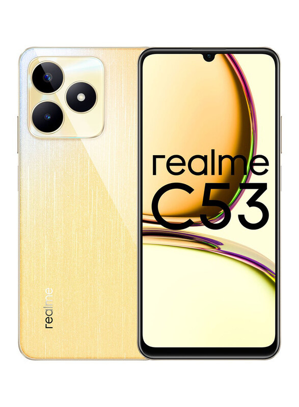 

Realme C53 128GB Champion Gold, 6GB RAM, 4G, Dual SIM Smartphone, Middle East Version