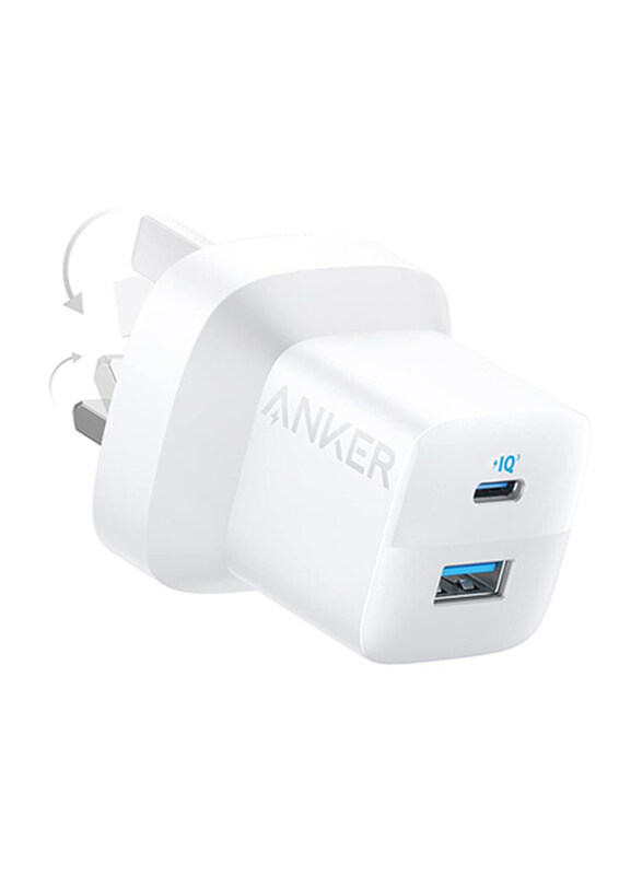 

Anker 323 Dual Port Wall Charger, 33W, White