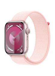 Apple Watch Series 9 - 45mm Smartwatch, GPS, MR9J3, Pink Aluminum Case with Light Pink Sport Loop