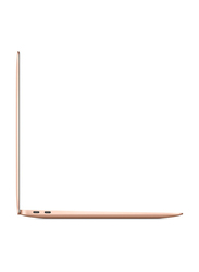 Apple MacBook Air (2020) Laptop, 13.3" Retina Display, Apple M1 Chip 8-Core, 256GB SSD, 8GB RAM, 7-Core GPU, EN KB, macOS Big Sur, MGND3ZS/A, Gold, Middle East Version