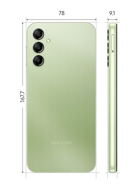 Samsung Galaxy A14 64GB Light Green, 4GB RAM, 4G LTE, Dual Sim Smartphone