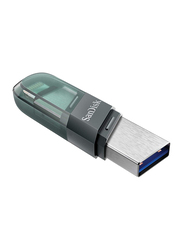 SanDisk 128GB iXpand Flash Drive Flip, USB 3.1, SDIX90N-128G-GN6NE, Black
