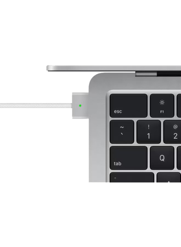 Apple MacBook Air (2022) Laptop, 13.6" Liquid Retina Display, Apple M2 Chip 8-Core, 256GB SSD, 8GB RAM, 8-Core GPU, EN KB, macOS, MLXY3ZS/A, Silver, Middle East Version