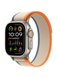 Apple Watch Ultra 2 - 49mm M/L Smartwatch, GPS + Cellular, MRF23, Titanium Case with Orange/Beige Trail Loop