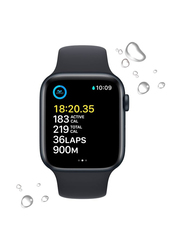 Apple SE 44mm Smartwatch, GPS, Midnight Aluminium Case with Midnight Sport Band
