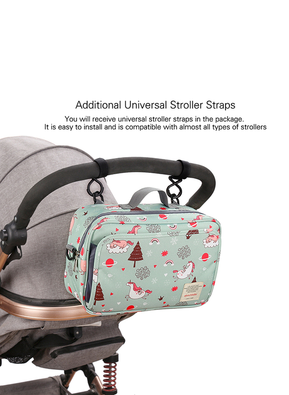 Little Story Baby Changing Clutch Kit Diaper Bag, Green