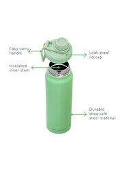 Eazy Kids Insulated Tracking Water Bottle, 800ml, Light Green