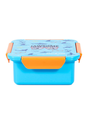 Eazy Kids Jawsome Shark Snack & Lunch Box for Kids, Blue