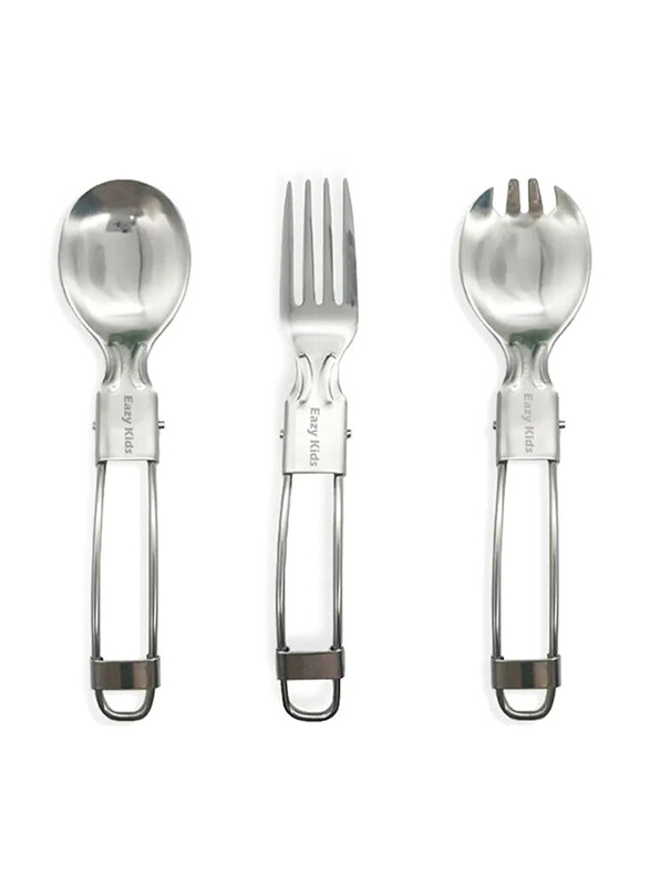 

Eazy Kids Folding Spork, Spoon & Fork, Silver