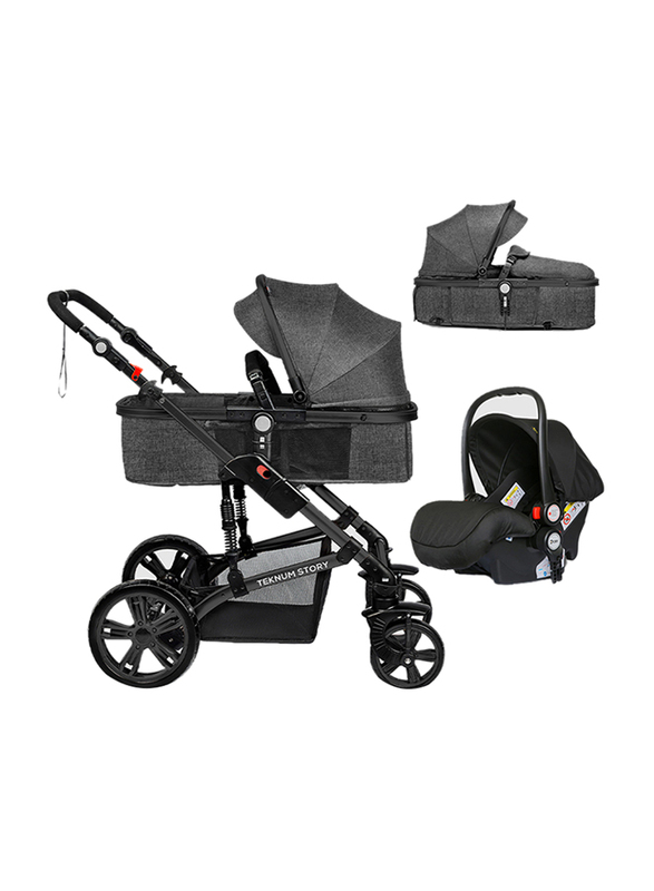 Teknum 4-in-1 Travel System with Car Seat, Dark Grey