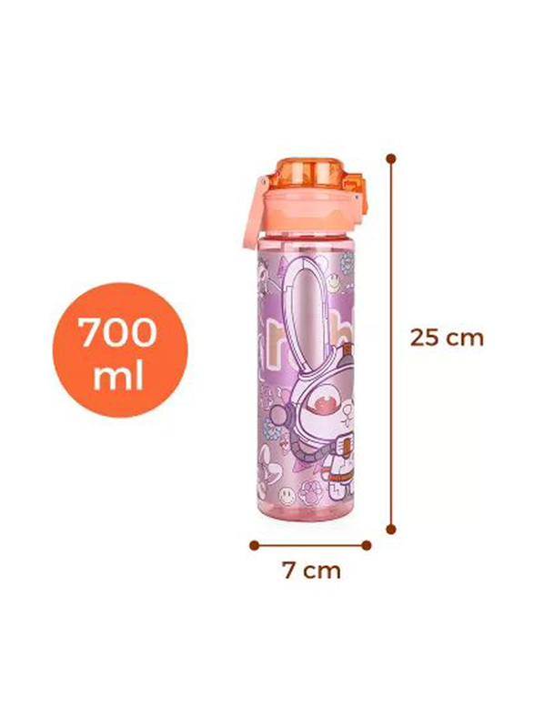 Nova Kids Water Bottle with Straw, 700ml, Orange