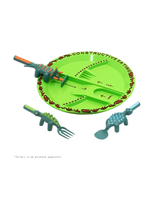 Eazy Kids Eating Plate, Dinosaur Green