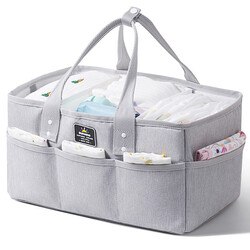 Sunveno Diaper Caddy with 100pcs Changing Mats - Grey