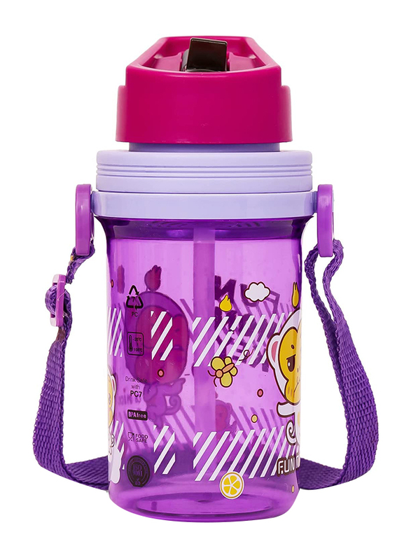 Eazy Kids Water Bottle With Straw, 500ml, Purple