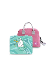 Eazy Kids Unicorn Bento Box with Insulated Lunch Bag & Cutter Combo Set for Kids, Multicolour