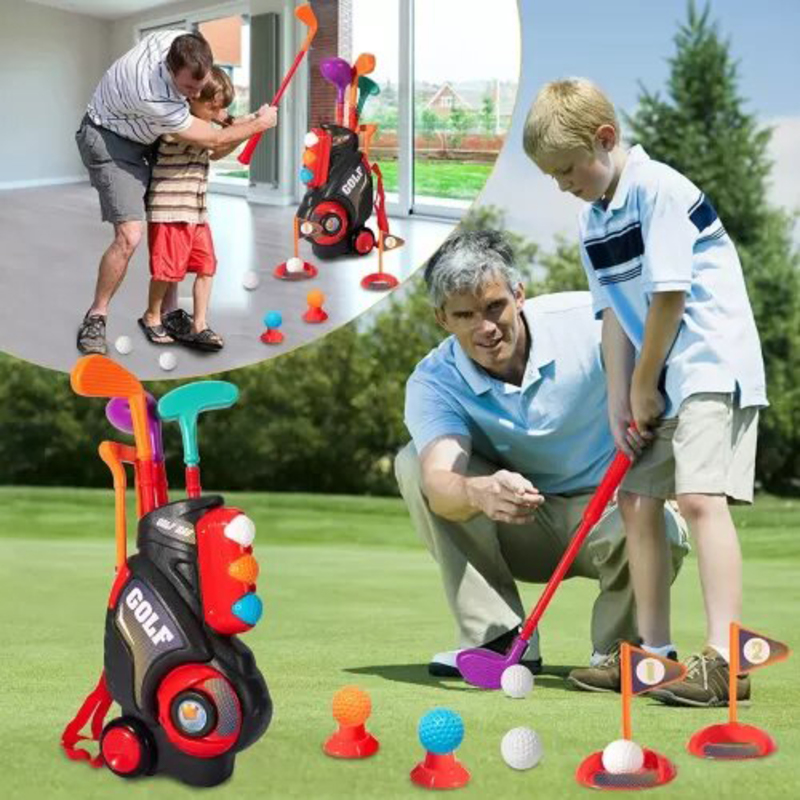 Little Story Kids Golf Kit with Mobility Cart, Outdoor Playgrounds, Ages 3+