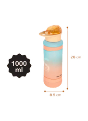 Nova Kids Water Bottle with Straw, 1000ml, Orange