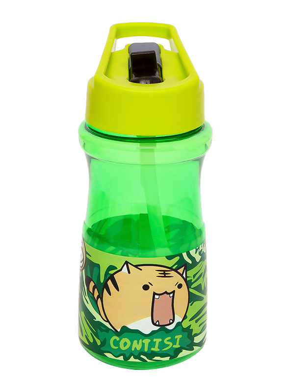 Eazy Kids Water Bottle With Straw, 500ml, Green