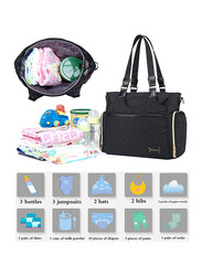 Little Story Matilda Diaper Bag, Black