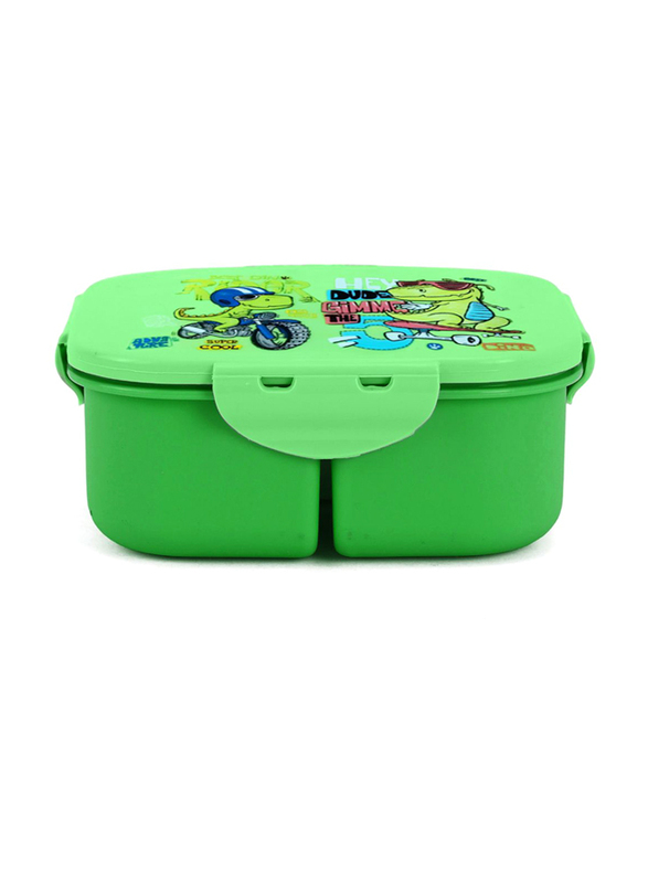 Nova Kids Square Bento Lunch Box, T-Rex Green