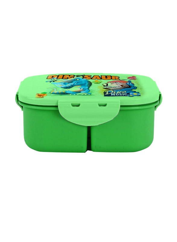 Nova Kids Square Bento Lunch Box, Dino Green