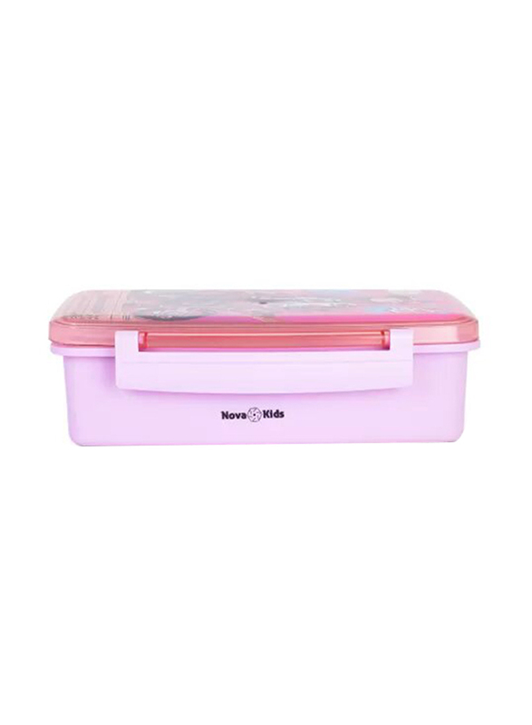 Nova Kids Bento Lunch Box with Spoon & Fork, Motorbike Pink