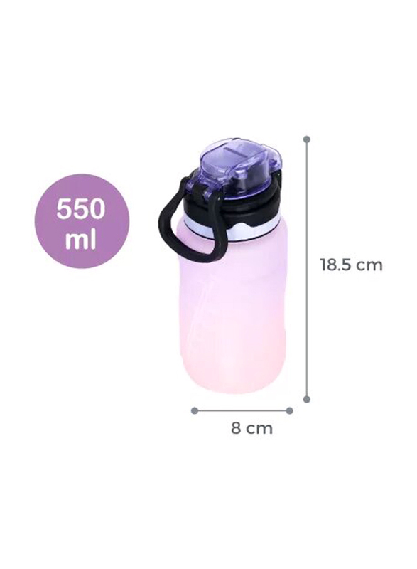 Nova Kids Water Bottle with Straw, 550ml, Purple