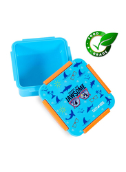 Eazy Kids Jawsome Shark Snack & Lunch Box for Kids, Blue