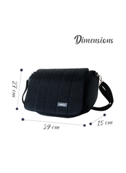 Sunveno Velvet Stroller Diaper Bag, Black