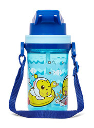 Eazy Kids Water Bottle With Straw, 500ml, Blue