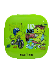 Nova Kids Square Bento Lunch Box, T-Rex Green