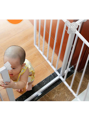 Baby Safe Metal Safety Gate with 10cm Extension, White