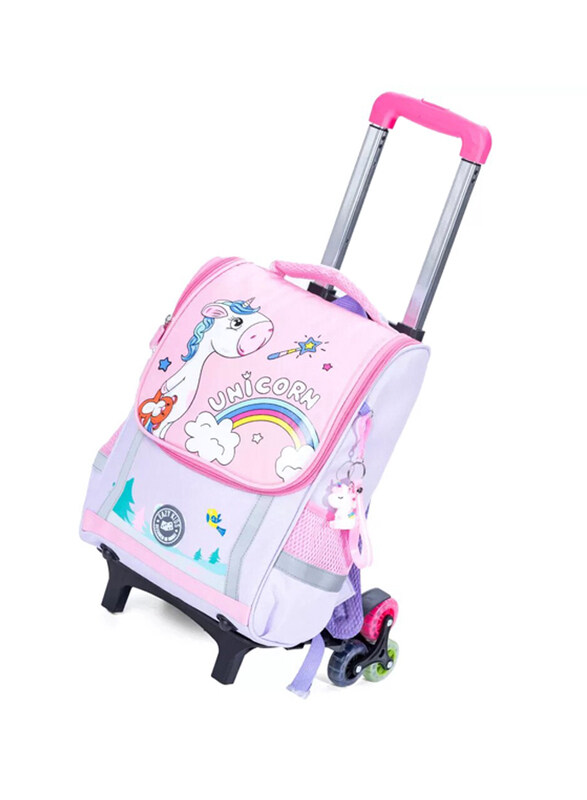 

Eazy Kids School Bag Unicorn with Trolley, Purple