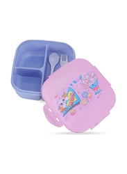 Nova Kids Square Bento Lunch Box, Love Pink