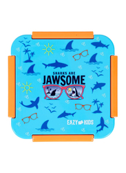 Eazy Kids Jawsome Shark Snack & Lunch Box for Kids, Blue